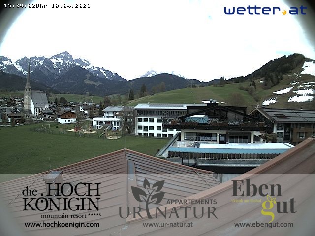 Archiv Foto Webcam Maria Alm: Ausblick Hotel Hochkönigin