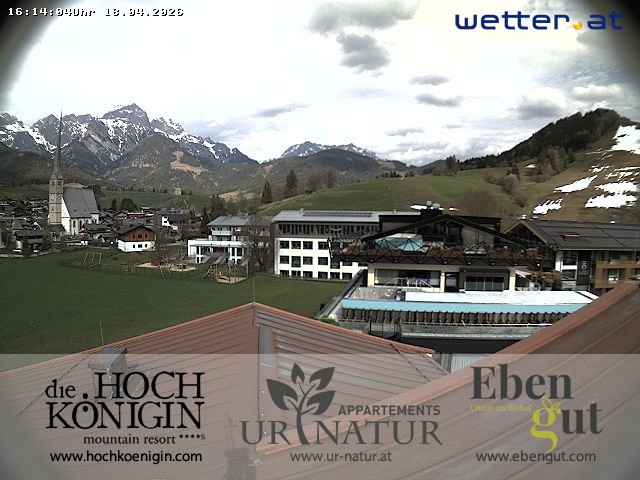 Archiv Foto Webcam Maria Alm: Ausblick Hotel Hochkönigin