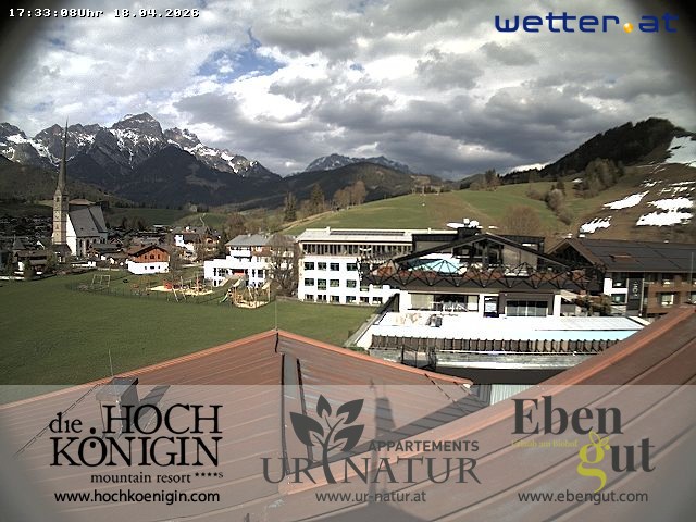 Archiv Foto Webcam Maria Alm: Ausblick Hotel Hochkönigin