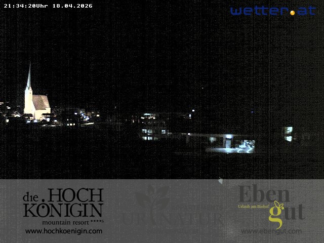 Archived image Webcam Maria Alm - View Hotel Hochkönigin