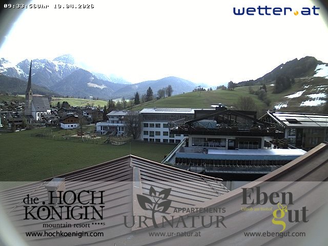 Archived image Webcam Maria Alm - View Hotel Hochkönigin