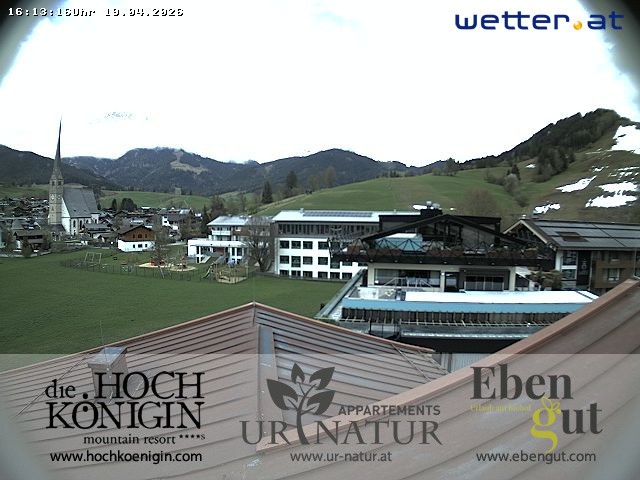 Archived image Webcam Maria Alm - View Hotel Hochkönigin