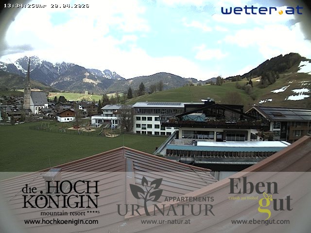 Archiv Foto Webcam Maria Alm: Ausblick Hotel Hochkönigin
