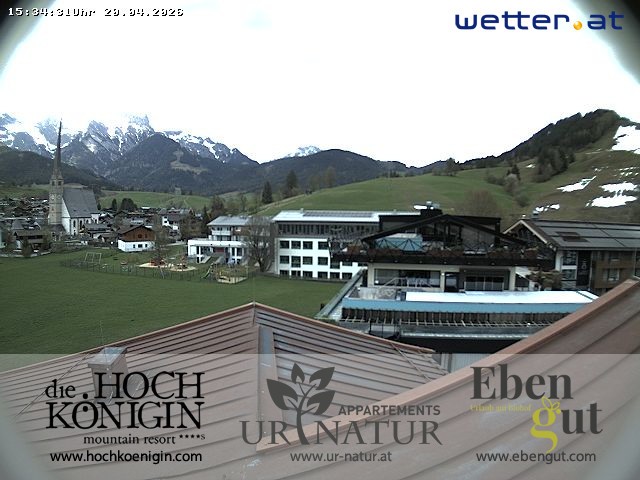 Archiv Foto Webcam Maria Alm: Ausblick Hotel Hochkönigin