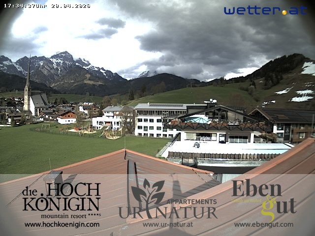 Archived image Webcam Maria Alm - View Hotel Hochkönigin