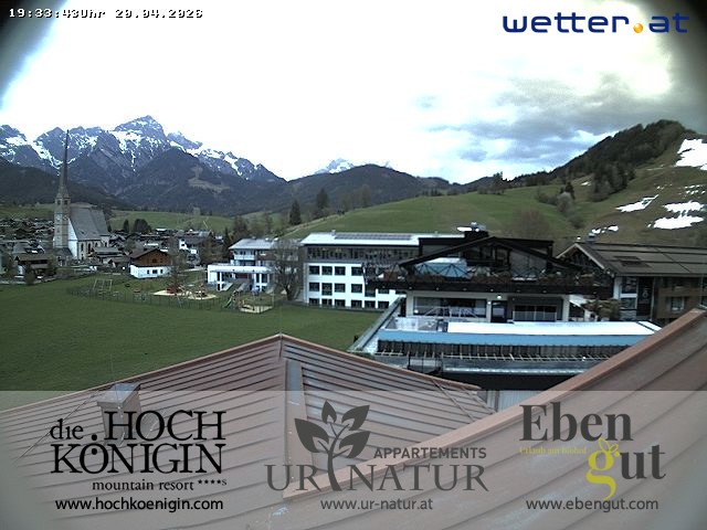 Archived image Webcam Maria Alm - View Hotel Hochkönigin