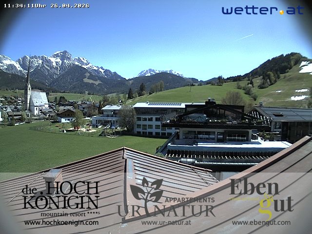Archiv Foto Webcam Maria Alm: Ausblick Hotel Hochkönigin