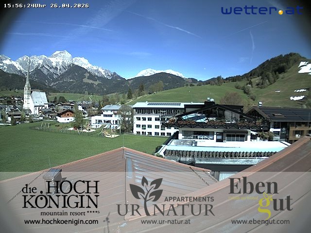 Archiv Foto Webcam Maria Alm: Ausblick Hotel Hochkönigin