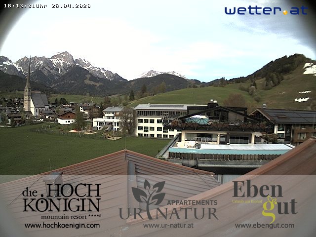 Archiv Foto Webcam Maria Alm: Ausblick Hotel Hochkönigin