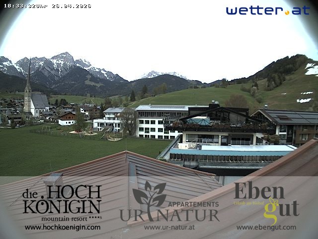 Archiv Foto Webcam Maria Alm: Ausblick Hotel Hochkönigin