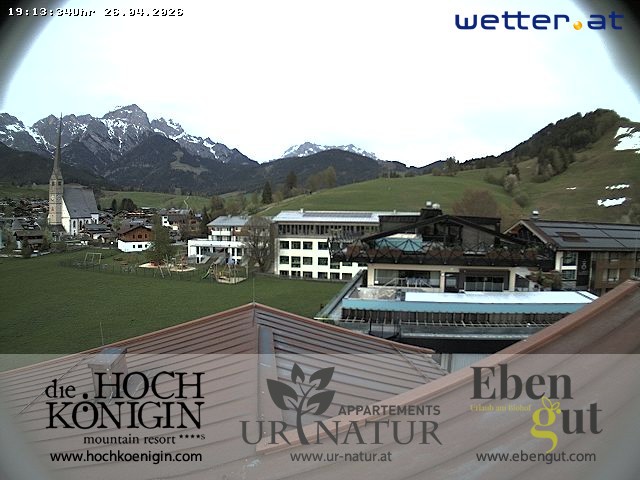 Archiv Foto Webcam Maria Alm: Ausblick Hotel Hochkönigin