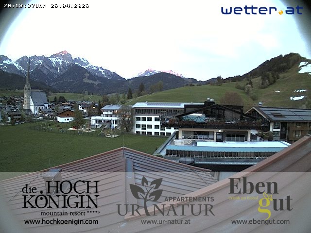 Archiv Foto Webcam Maria Alm: Ausblick Hotel Hochkönigin