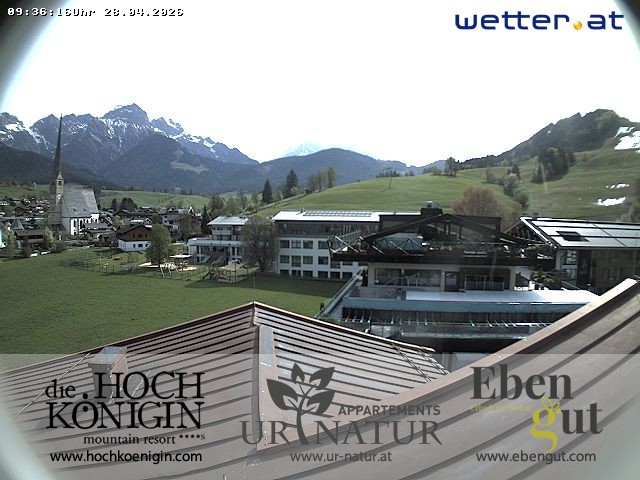 Archived image Webcam Maria Alm - View Hotel Hochkönigin