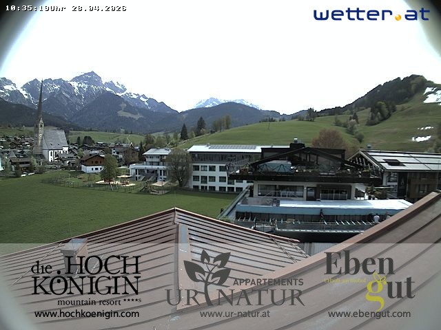 Archived image Webcam Maria Alm - View Hotel Hochkönigin