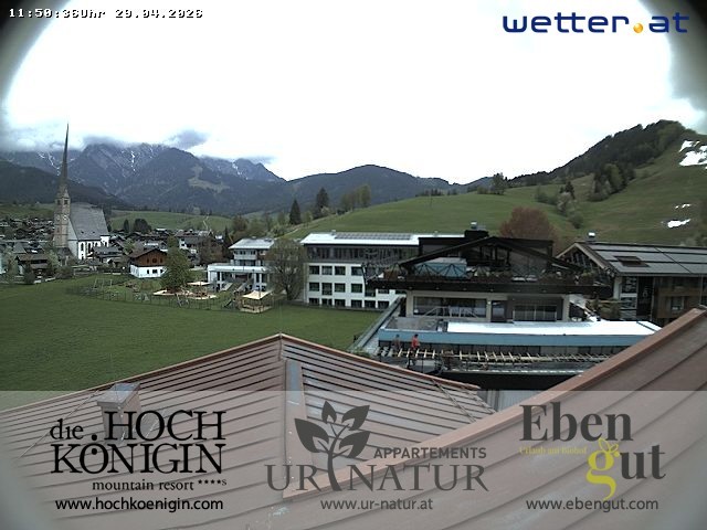 Archiv Foto Webcam Maria Alm: Ausblick Hotel Hochkönigin