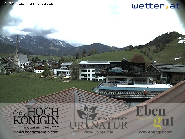 Archiv Foto Webcam Maria Alm: Ausblick Hotel Hochkönigin