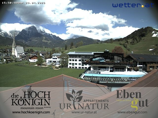 Archiv Foto Webcam Maria Alm: Ausblick Hotel Hochkönigin