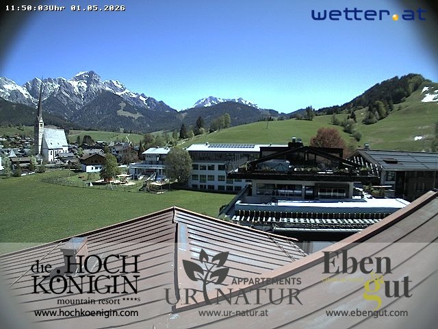Archiv Foto Webcam Maria Alm: Ausblick Hotel Hochkönigin