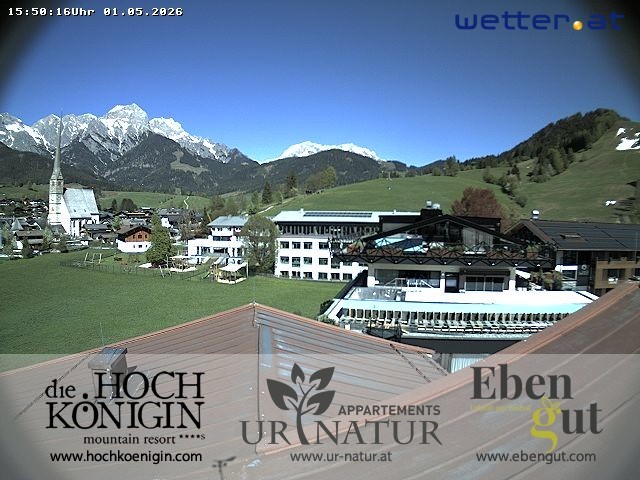 Archiv Foto Webcam Maria Alm: Ausblick Hotel Hochkönigin