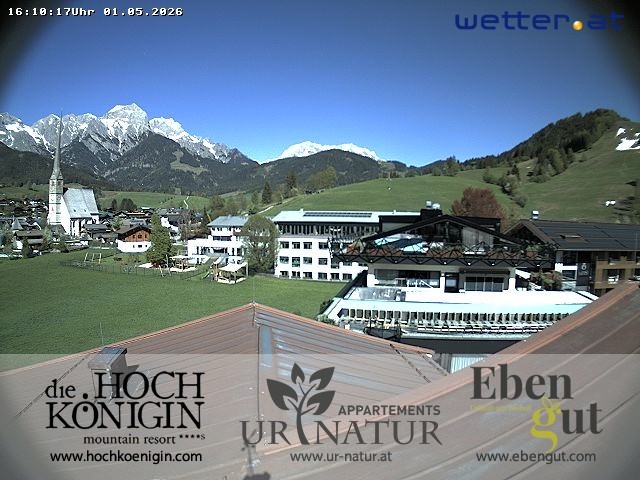 Archiv Foto Webcam Maria Alm: Ausblick Hotel Hochkönigin