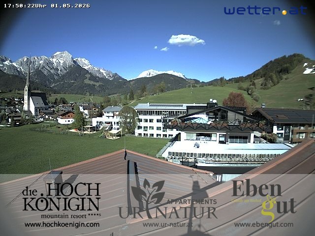 Archiv Foto Webcam Maria Alm: Ausblick Hotel Hochkönigin