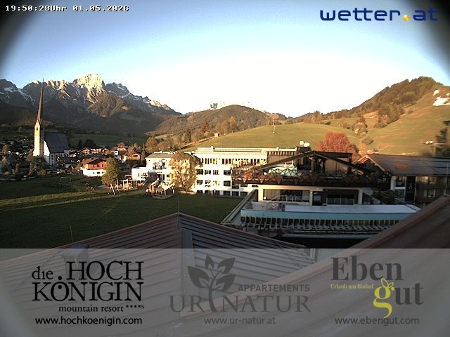 Archiv Foto Webcam Maria Alm: Ausblick Hotel Hochkönigin