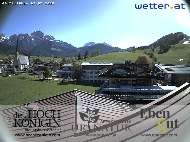 Archiv Foto Webcam Maria Alm: Ausblick Hotel Hochkönigin