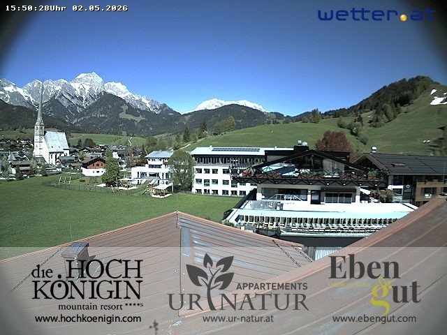Archiv Foto Webcam Maria Alm: Ausblick Hotel Hochkönigin