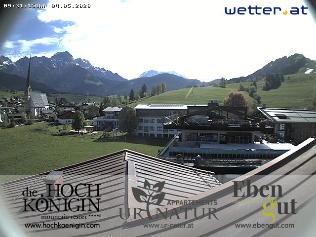 Archiv Foto Webcam Maria Alm: Ausblick Hotel Hochkönigin