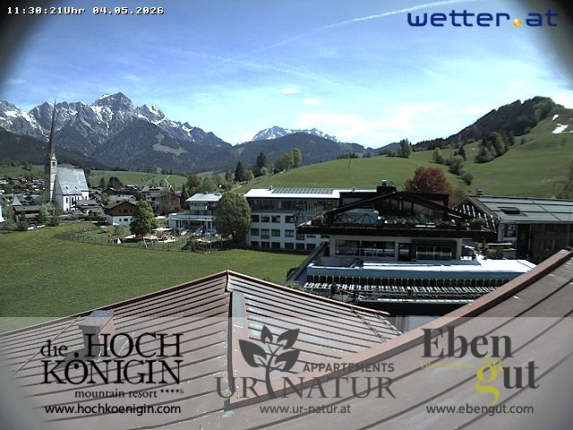 Archiv Foto Webcam Maria Alm: Ausblick Hotel Hochkönigin