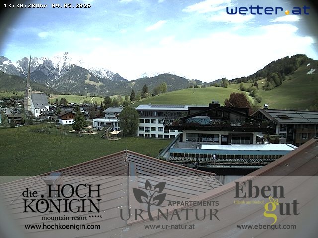 Archiv Foto Webcam Maria Alm: Ausblick Hotel Hochkönigin