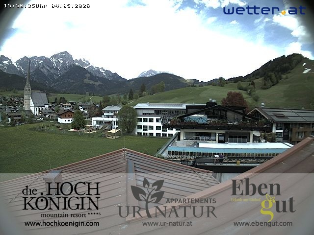 Archiv Foto Webcam Maria Alm: Ausblick Hotel Hochkönigin
