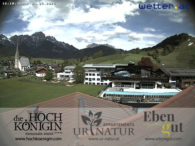 Archiv Foto Webcam Maria Alm: Ausblick Hotel Hochkönigin