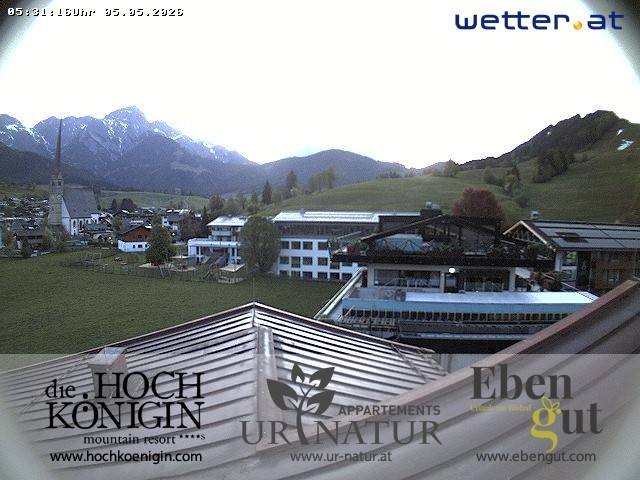 Archived image Webcam Maria Alm - View Hotel Hochkönigin