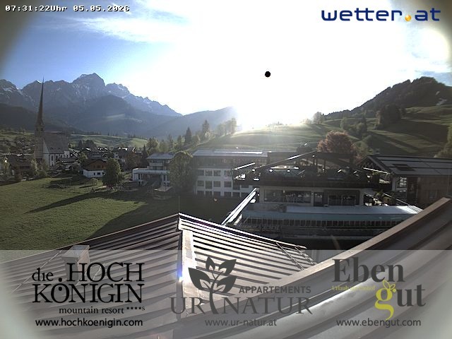 Archived image Webcam Maria Alm - View Hotel Hochkönigin