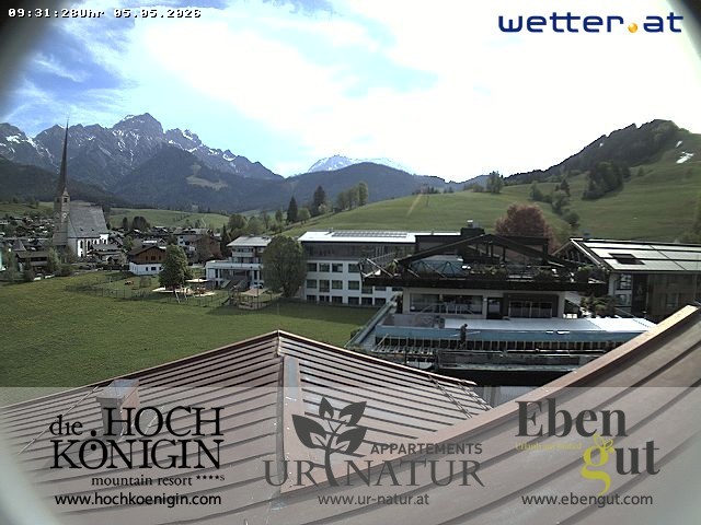 Archiv Foto Webcam Maria Alm: Ausblick Hotel Hochkönigin