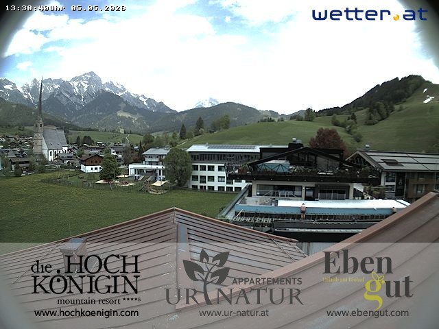 Archiv Foto Webcam Maria Alm: Ausblick Hotel Hochkönigin