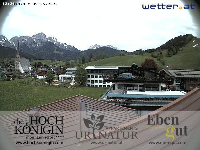 Archiv Foto Webcam Maria Alm: Ausblick Hotel Hochkönigin
