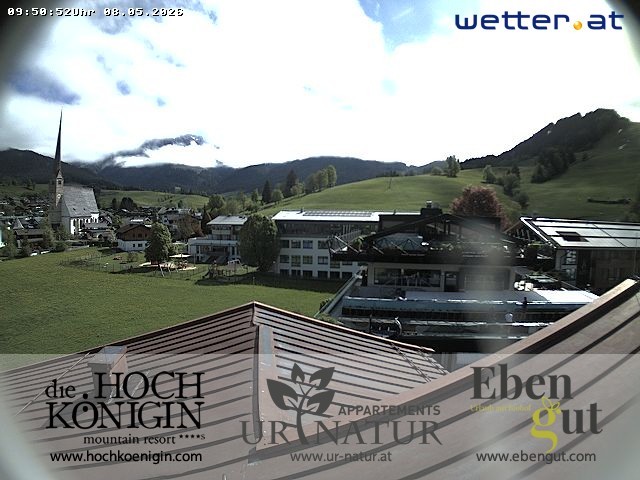Archiv Foto Webcam Maria Alm: Ausblick Hotel Hochkönigin