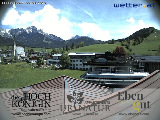Archived image Webcam Maria Alm - View Hotel Hochkönigin