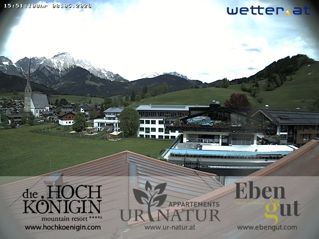 Archiv Foto Webcam Maria Alm: Ausblick Hotel Hochkönigin