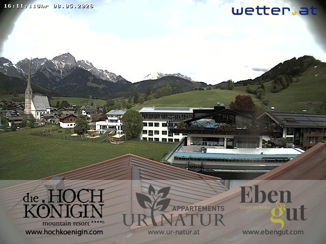 Archived image Webcam Maria Alm - View Hotel Hochkönigin