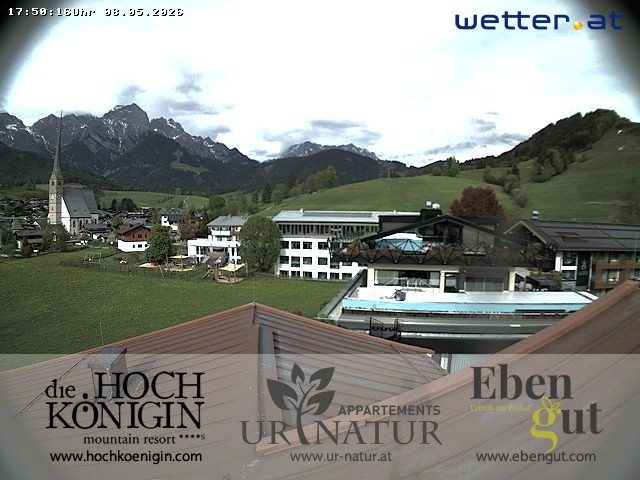 Archived image Webcam Maria Alm - View Hotel Hochkönigin