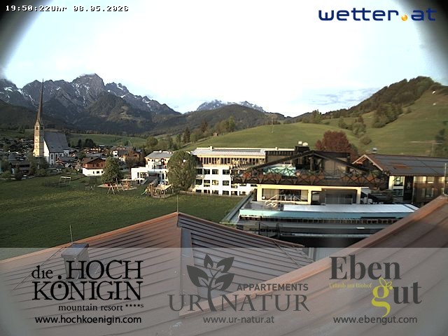 Archiv Foto Webcam Maria Alm: Ausblick Hotel Hochkönigin