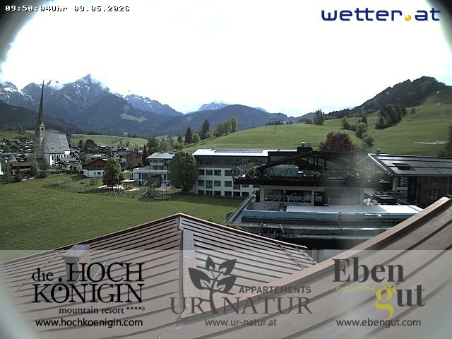 Archiv Foto Webcam Maria Alm: Ausblick Hotel Hochkönigin