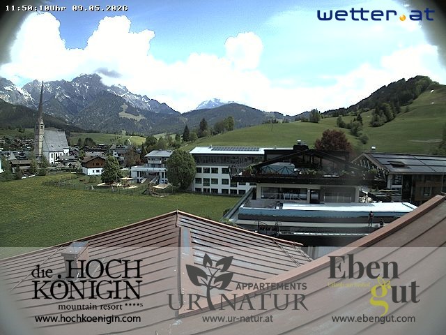 Archiv Foto Webcam Maria Alm: Ausblick Hotel Hochkönigin