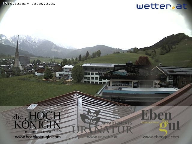 Archiv Foto Webcam Maria Alm: Ausblick Hotel Hochkönigin