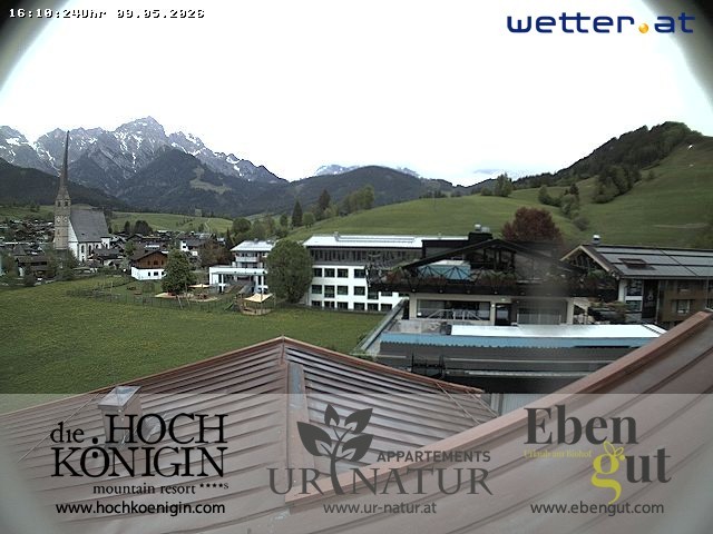 Archiv Foto Webcam Maria Alm: Ausblick Hotel Hochkönigin