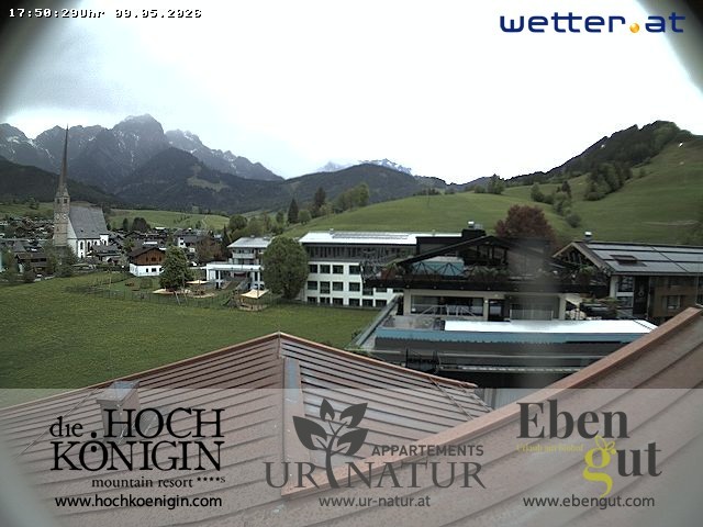 Archiv Foto Webcam Maria Alm: Ausblick Hotel Hochkönigin