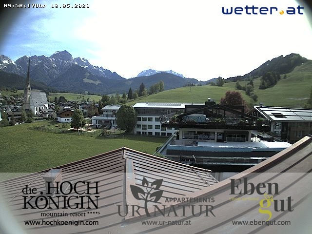 Archived image Webcam Maria Alm - View Hotel Hochkönigin